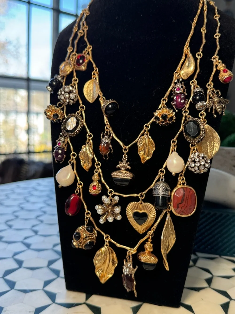 ✨♥️▪️Zara‎ Gold Multi-Charm Necklaces set of 3 with Accents▪️♥️✨